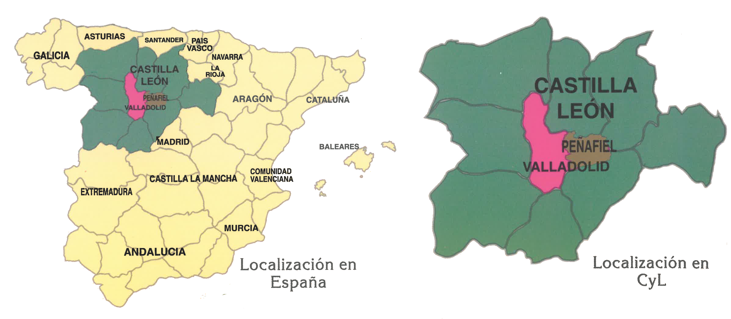 Mapa de España y CyL